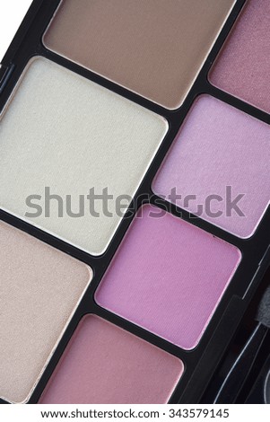 top view of pink tone makeup palette 