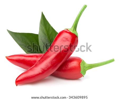 chili pepper isolated on a white background Royalty-Free Stock Photo #343609895
