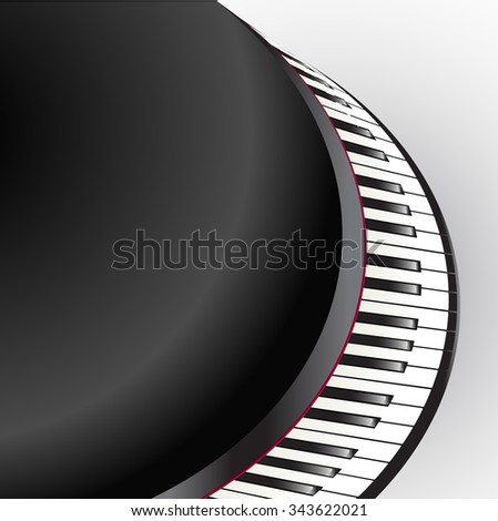 grand piano keys abstract view on white background 