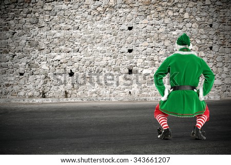 elf and street and xmas time 