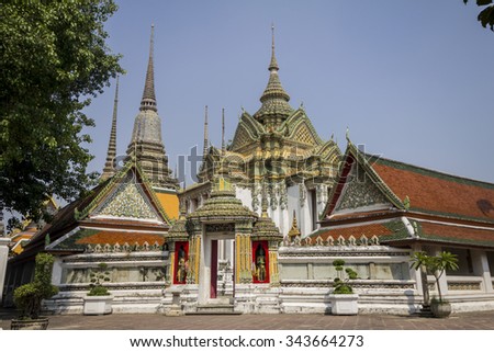 Temples around the Wat Pho in Bangkok