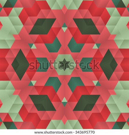 Symmetrical background element with triangles in form of stylized floral pattern. For wallpaper, pattern fills, web page background, surface textures for print and dalle production.