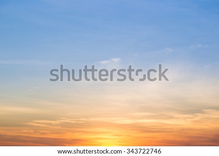 Sun set sky background. Royalty-Free Stock Photo #343722746