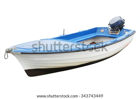 The image of an isolated boat