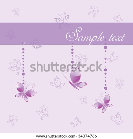 card with butterfly