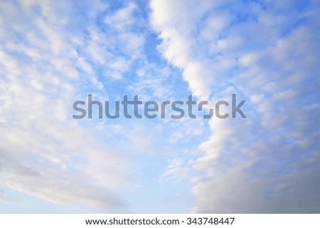 Clouds with blue sky in the morning.