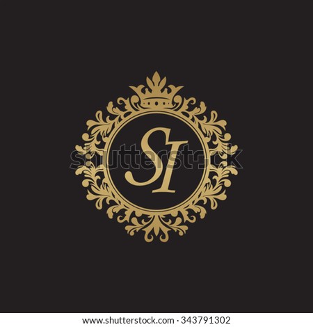 SI initial luxury ornament monogram logo