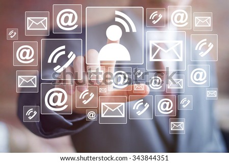 Social Network mail Interface icon businessman sign