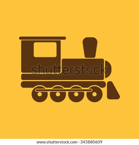 The train icon. Travel symbol. Flat Vector illustration
