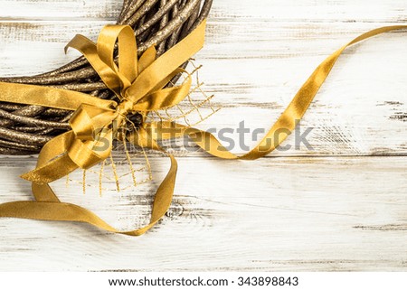 Wooden background with copy space useful as greeting card.