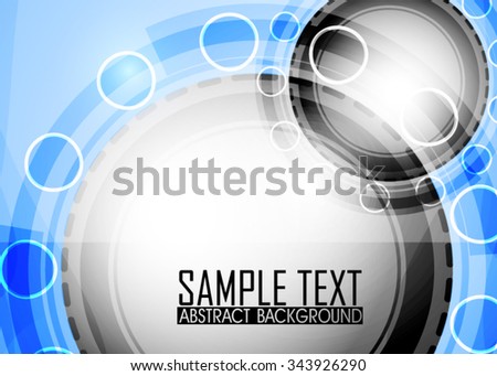 Blue abstract background illustration. Template for business card or banner.