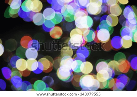 Colorful rainbow bokeh on Christmas and New year festival