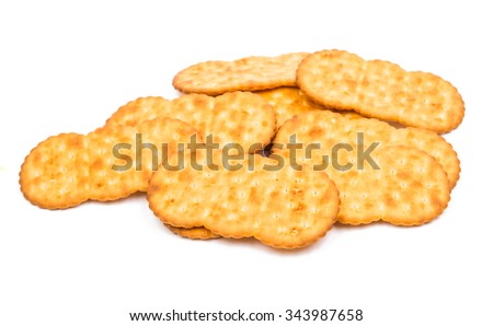 crackers on a white background