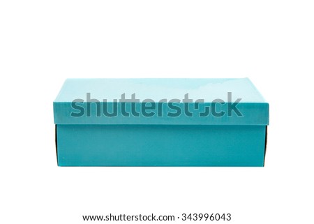 blue gift box on a white background