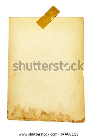close up of reminder old photo texture on white background with clipping path