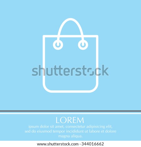 shopping bag - vector line icon