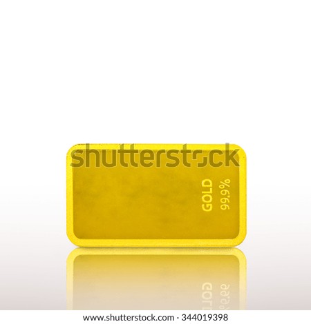 Golden bars isolated on white