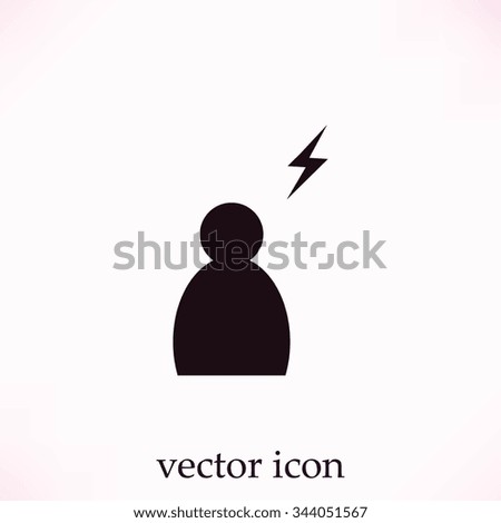 human And lightning icon