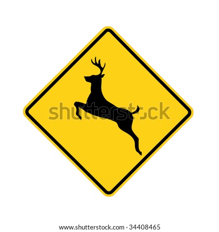road sign - deer crossing