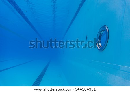 Underwater View of an empty 50m Olympic Pool