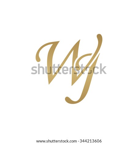 WJ initial monogram logo