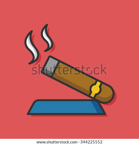 cigar tobacco smoke icon