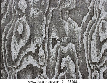 Background/ wallpaper - wood grain - emphasized by deteriorating/flaking white paint.