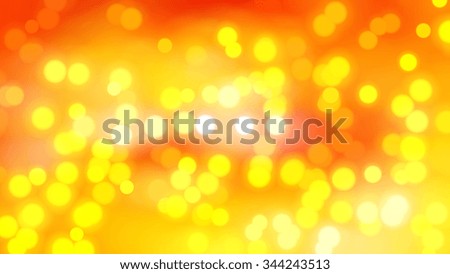 Bokeh light, shimmering blur spot lights on orange abstract background.