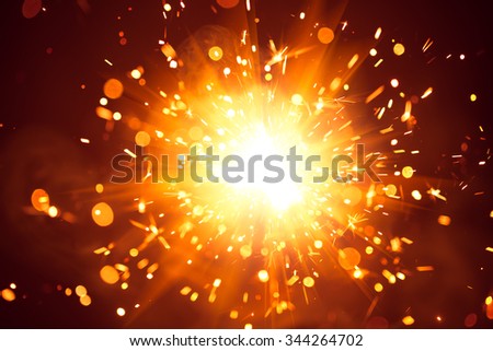 Christmas background with shiny sparkler light