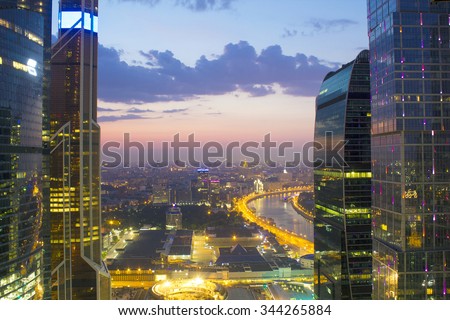 The urban landscape of large cities and megacities Royalty-Free Stock Photo #344265884