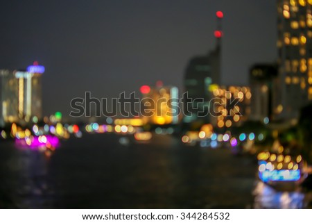 Backgrounds bokeh river and the city
