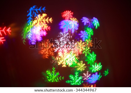 snowflake  light leak.. on dark background