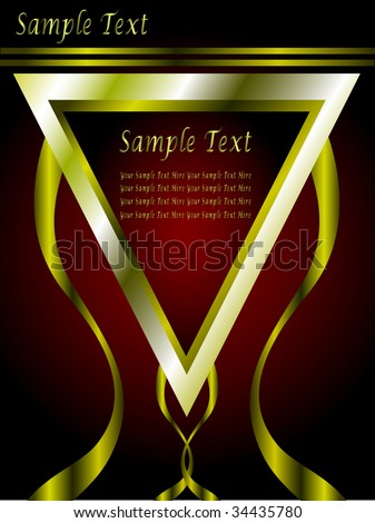 A deep red and Gold Business card or Background Template