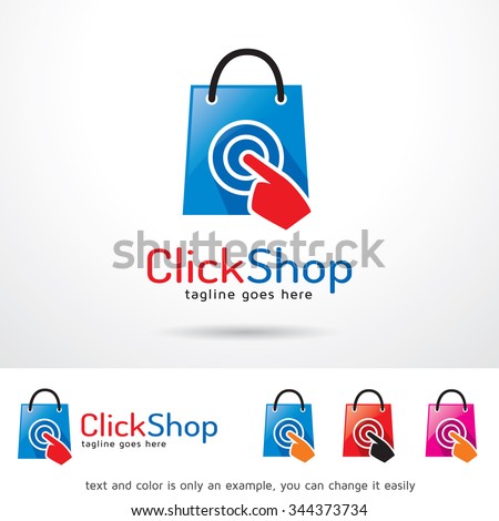 Click Shop Logo Template Design Vector
