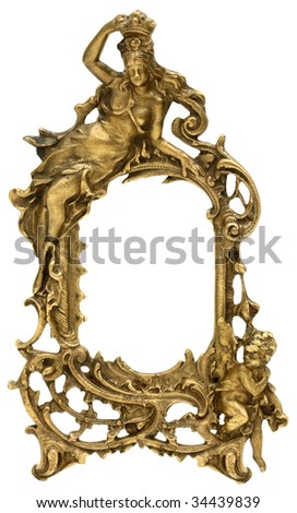 Goddess & cherub antique frame