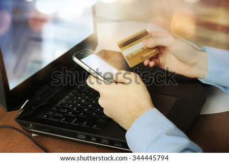 wocomputer laptop for online shopping or reporting lost card