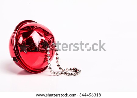Christmas Jingle bell, isolated on white, copy space