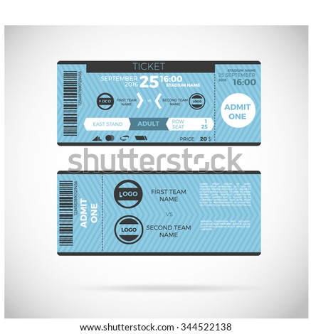 Sports Ticket Card. modern element vector design