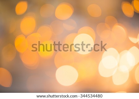 Gold christmas lights background, blured  yellow garland