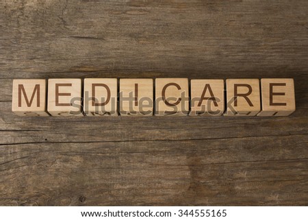 MEDICARE text on a wooden background