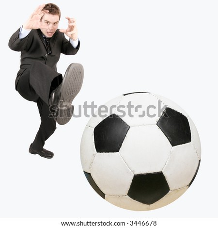 kicking the ball
