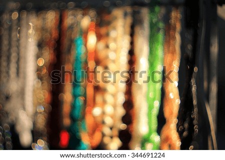 Abstract jewelery chain bubbles bokeh background