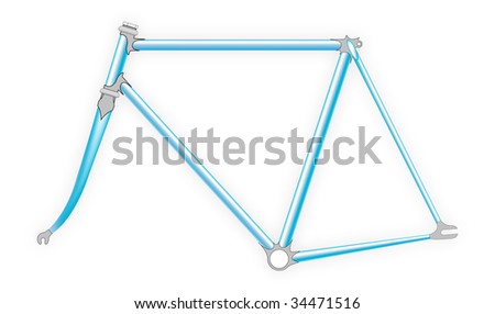 Vintage bicycle frame, vector illustration