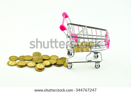 Isolated shopping cart