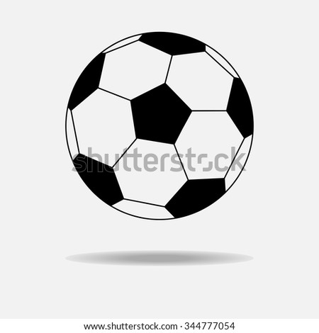 Simple style football. Soccer ball isolated on white background
