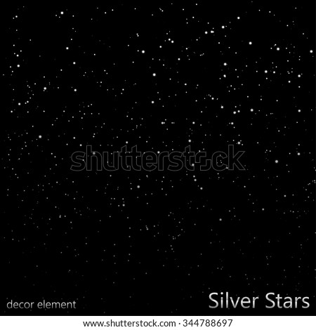 Silver Stars (overlay) | EPS10 Vector