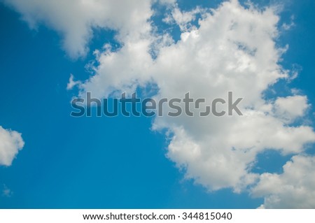 blue sky and clouds in weekend