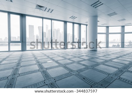 empty office room in modern office buildings