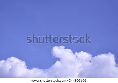 Blue sky with cloud.
