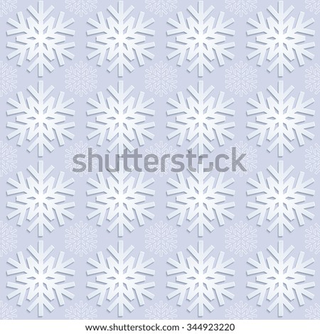 Winter pattern with snowflakes. Seamless background. Made in vector - eps10